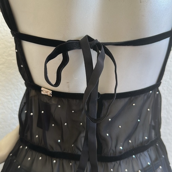 For Love and Lemons Kkivvies Lucky Dice velvet mini slip - Picture 11 of 11